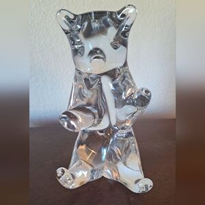 FM Konstglas Ronneby Sweden Polar Bear Paperweight - Signed - 5”x4”